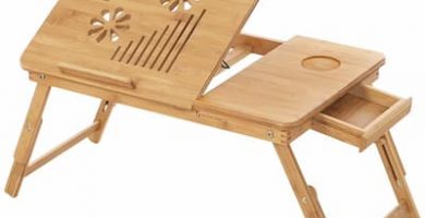 mesa de bambu para ordenador