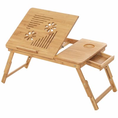 mesa de bambu para ordenador